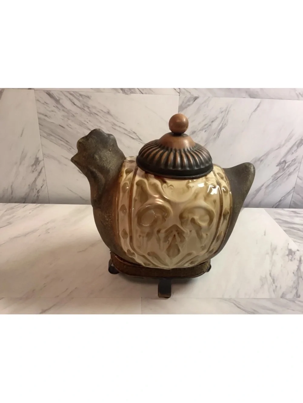 Pier 1 Imports ceramic Chicken Rooster 10 inches